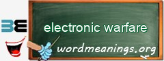 WordMeaning blackboard for electronic warfare